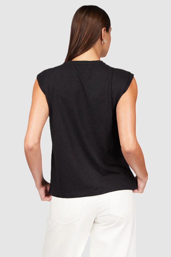 So Twisted Muscle Tee, Black - 13 Hub Lane   |  Cap Sleeve Tees