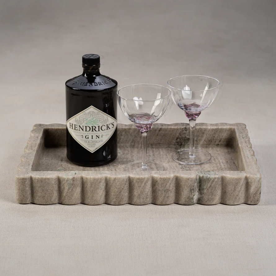 Scalloped Marble Tray - Thumbnail 3