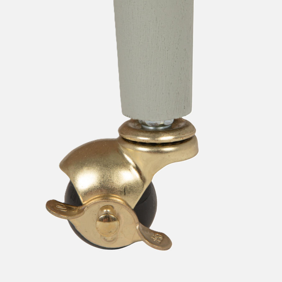 2-Tier Bar Cart w/ Gold Finish, Casters & Fluted Edge - 13 Hub Lane   |  