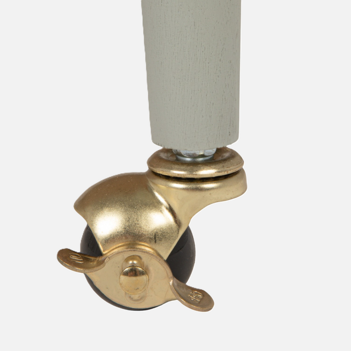 2-Tier Bar Cart w/ Gold Finish, Casters & Fluted Edge - 13 Hub Lane   |  