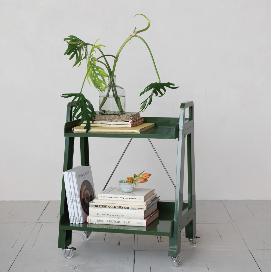 2-Tier Plastic Cart on Casters - 13 Hub Lane   |  Castered Carts