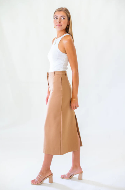 Lowi Long Skirt, Camel