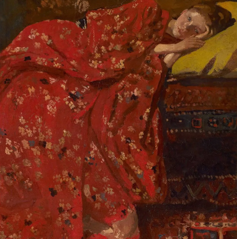 Girl in a Red Kimono