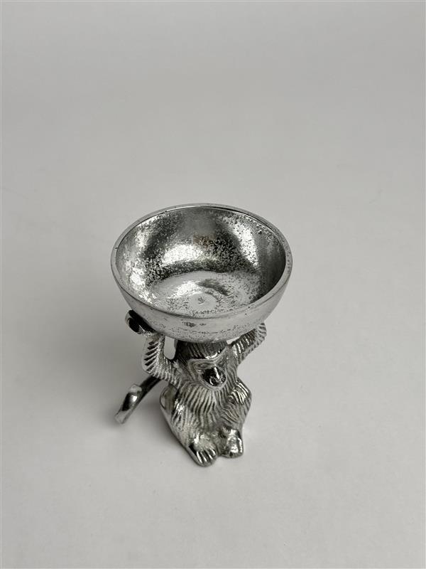Monkey Bowl, Textured Silver
