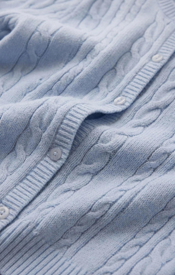Cera Short Sleeve Cardigan, Skyline