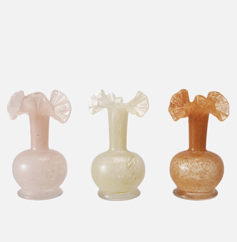 Art Glass Ruffle Vase - 13 Hub Lane   |  Glass Vases