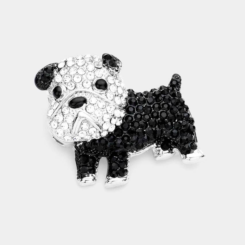 Rhinestone Bulldog Brooch - 13 Hub Lane   |  