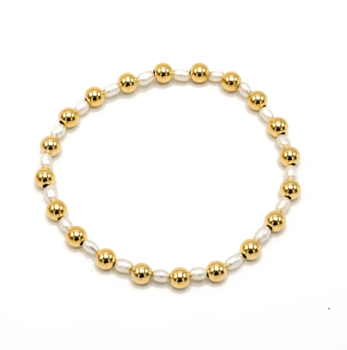 Montauk Pearl Beaded Bracelet - 5mm - 13 Hub Lane   |  Beaded Bracelets