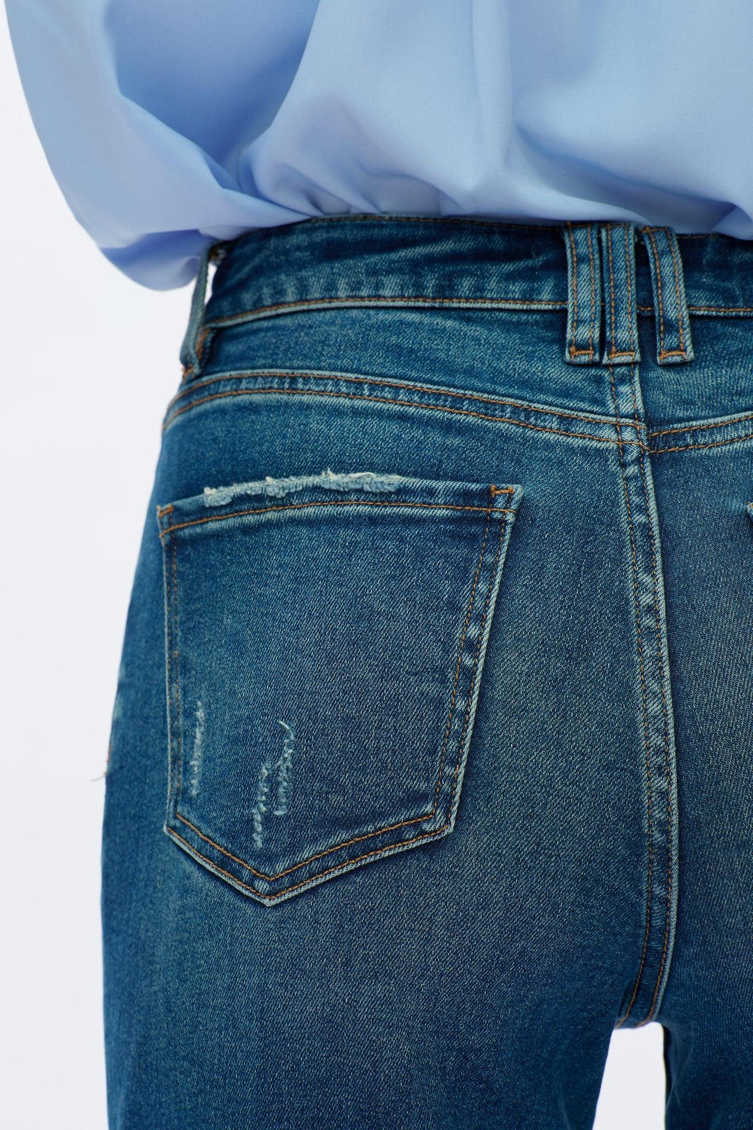 High Rise Vintage Straight Jeans, Vintage Medium Blue