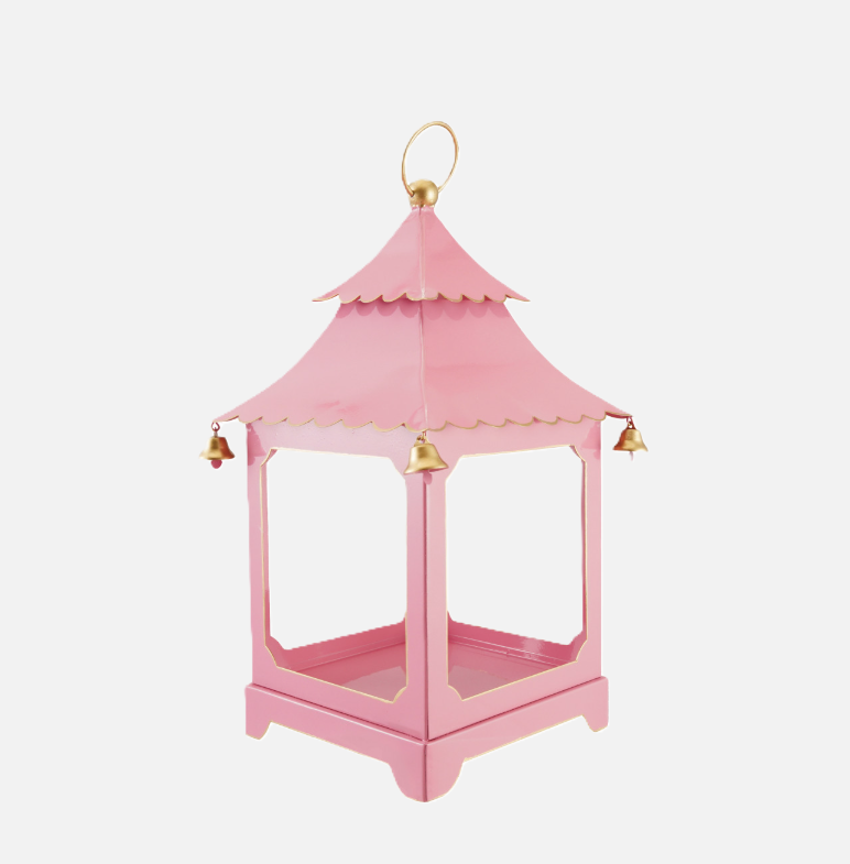 Scalloped Metal Lantern w/ Bells