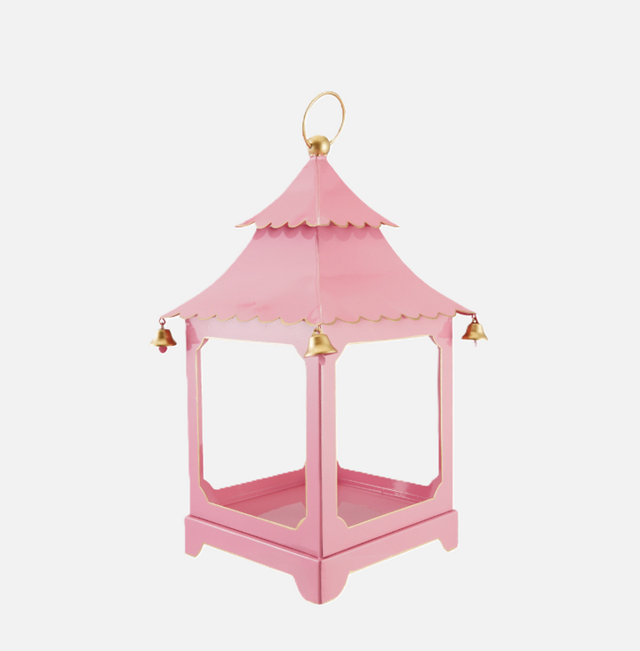 Scalloped Metal Lantern w/ Bells