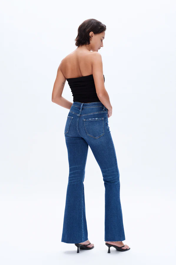 High Rise Flare Jeans, Midnight Thunder - 13 Hub Lane   |  Slim Flare Jeans