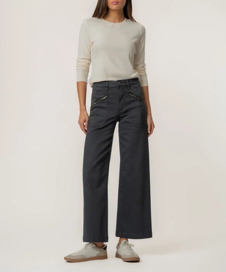 Kut From The Kloth Meg High Rise Wide Leg, Gainful - 13 Hub Lane   |  Cropped Wide Leg Jeans