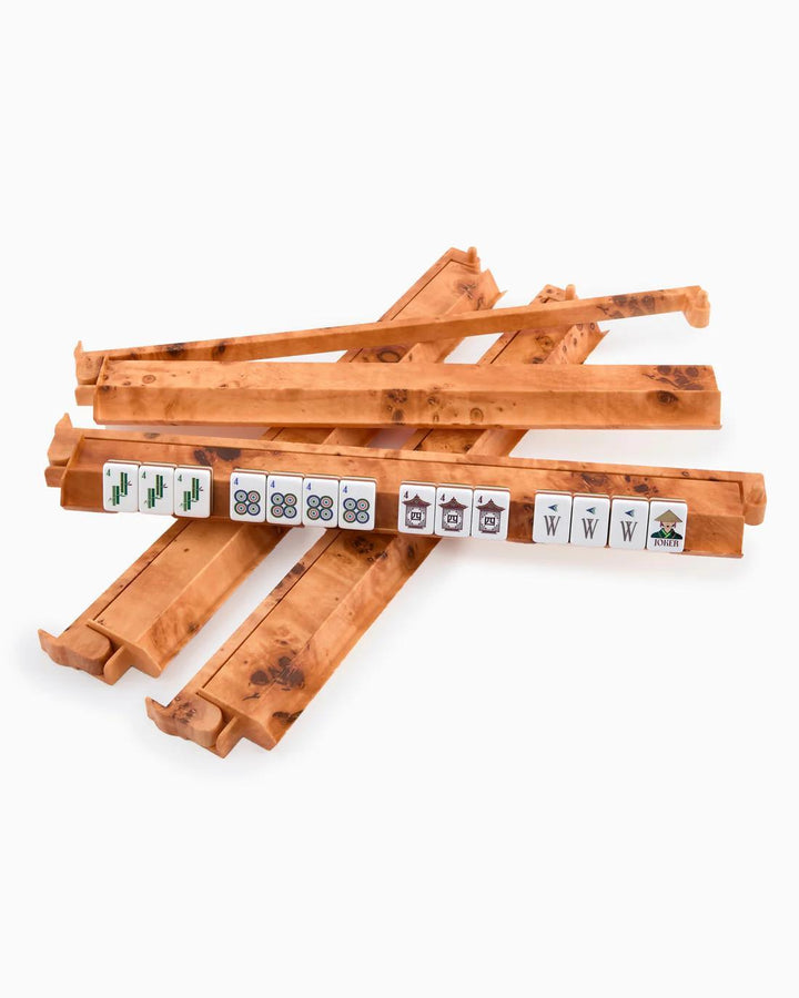 Acrylic Rack & Pusher Set, Burl Wood