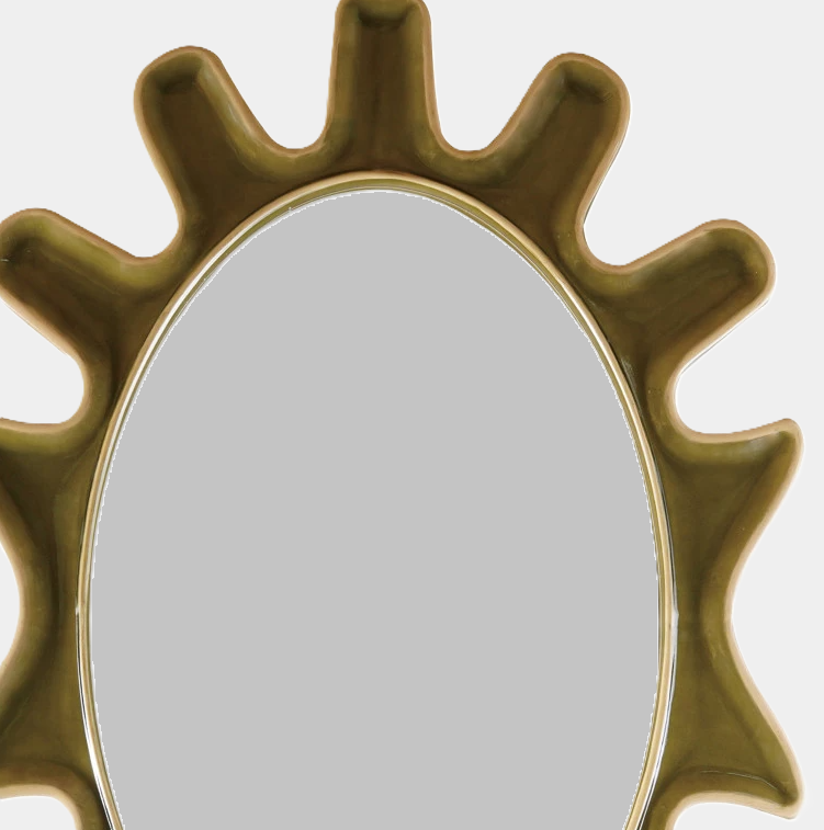 Abstract Sunburst Wall Mirror - 13 Hub Lane   |  Oval Mirrors