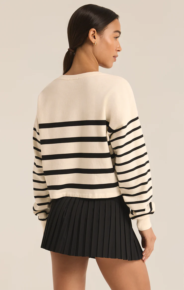 Line Up Stripe Sweatshirt