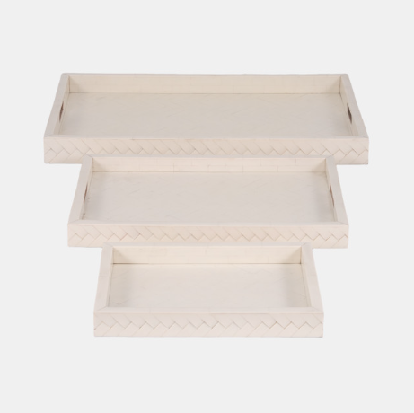 Woven Resin Tray Ivory - 13 Hub Lane   |  