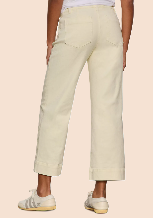 The Marine Jeans, Washed Lemon - 13 Hub Lane   |  Cropped Wide Leg Jeans