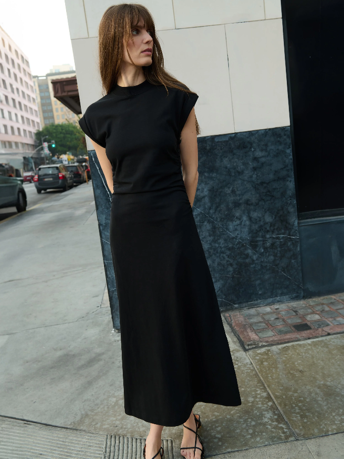 Nation LTD Neva Dress, Jet Black - 13 Hub Lane   |  Midi Dresses