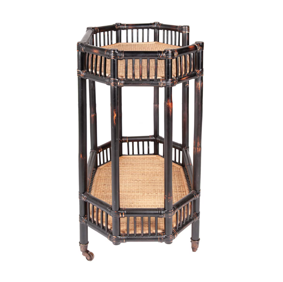 Wren Rattan Bar Cart