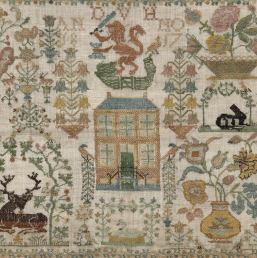 Dutch Antique Needlework Sampler