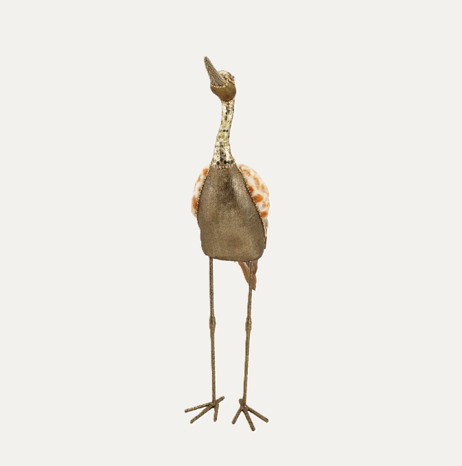 Feather & Jewel-Adorned Crane