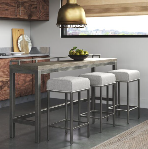 Mitchell Console Table w/ 3 Stools - Thumbnail 3