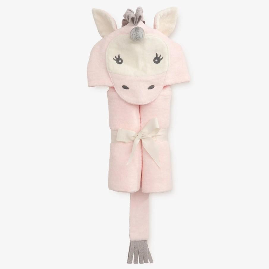 Pink Unicorn Hooded Baby Bath Wrap