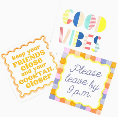 13 Hub Lane Good Vibes Cocktail Napkins - Thumbnail 5