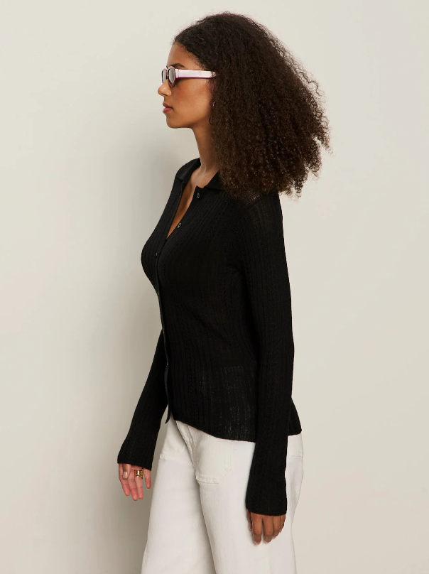 Dreamy Cable Shirt, Black