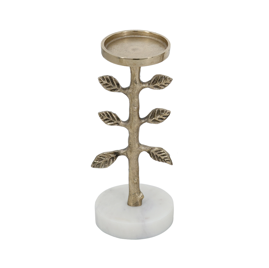 Gold Branch & Marble Pillar Holder - 13 Hub Lane   |  