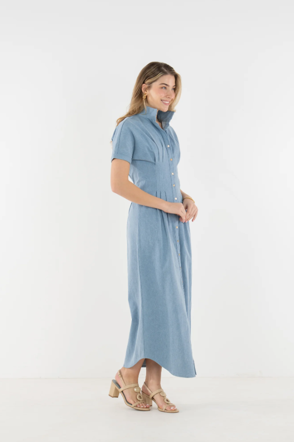 Georgia Dress - Classic Denim - 13 Hub Lane   |  
