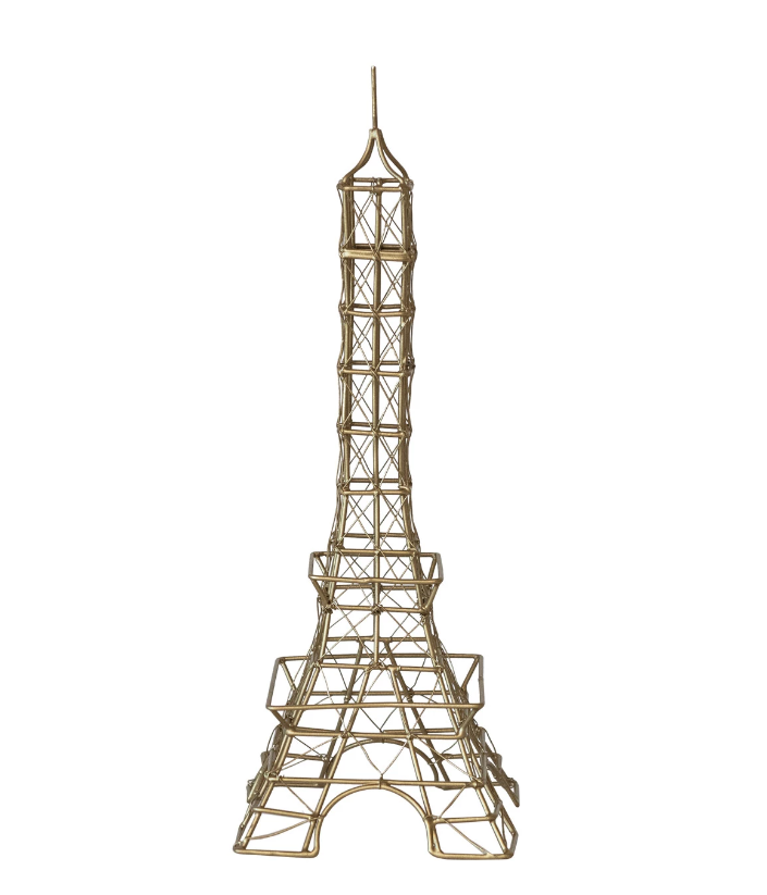 Wire Eiffel Tower, Antique Brass