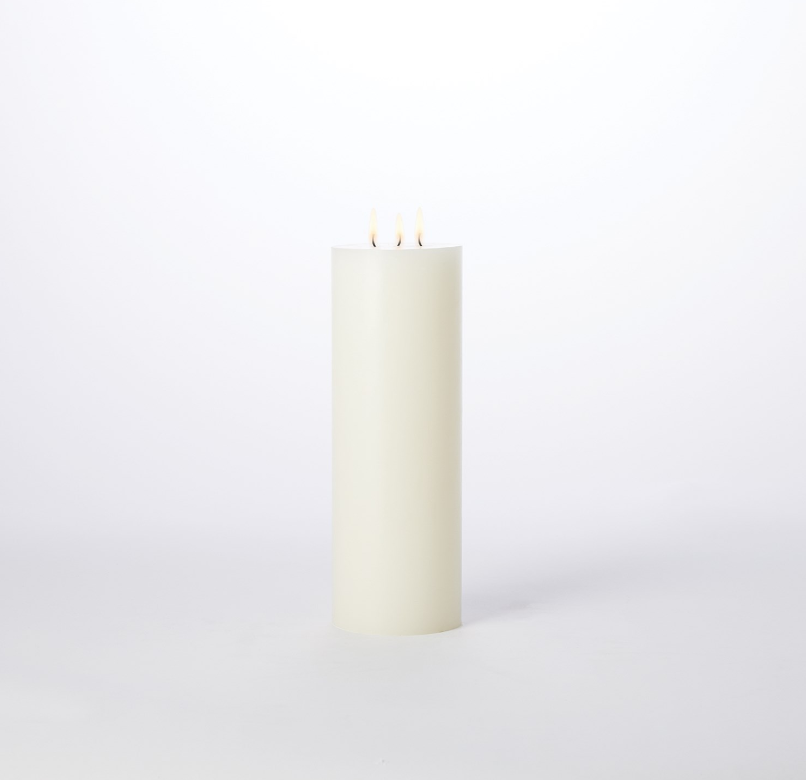 3 Wick 5"Dia. Unscented Pillar Candle - 13 Hub Lane   |  