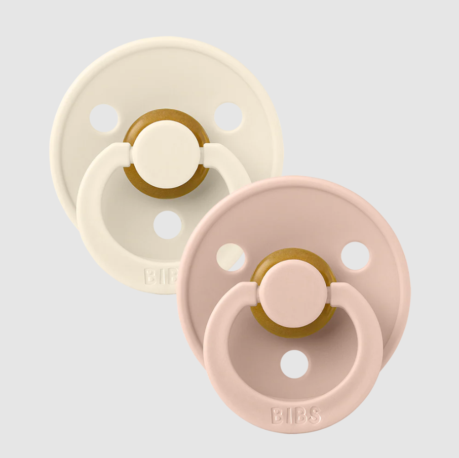 Colour Pacifiers 2 Pack, Ivory & Blush