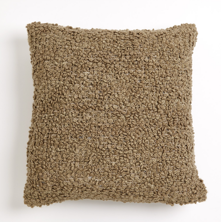 Textured Boucle Pillow, Olive