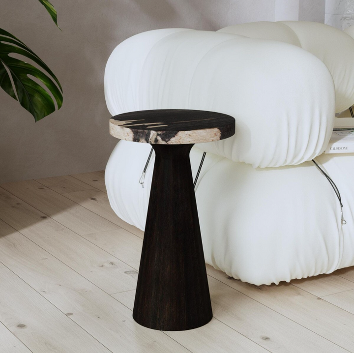 Kayu Petrifed Wood Pedestal Table - 13 Hub Lane   |  Accent Tables