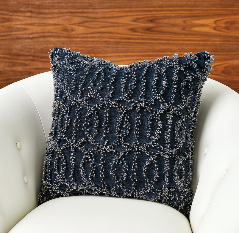 Circles Beaded Pillow - Thumbnail 2