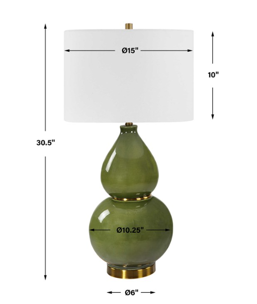 Green Gourd Table Lamp