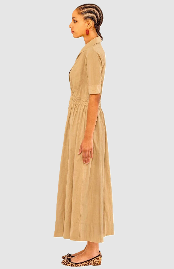 June Dress, Khaki - 13 Hub Lane   |  Midi Dresses