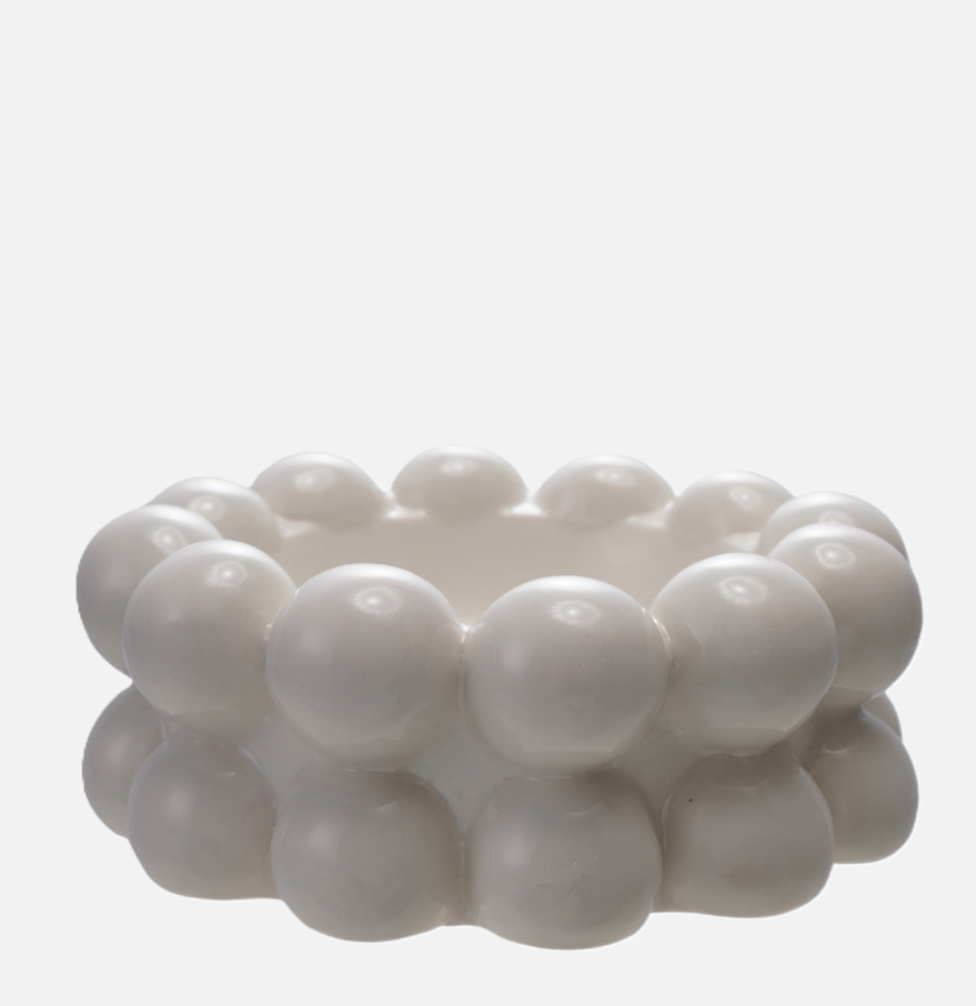 Stoneware Bowl w/ Raised Dots