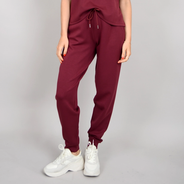 Joselle Soft Knit Drawstring Jogger, Oxblood