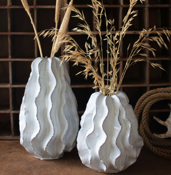 Ceramic Ruffle Vase - 13 Hub Lane   |  