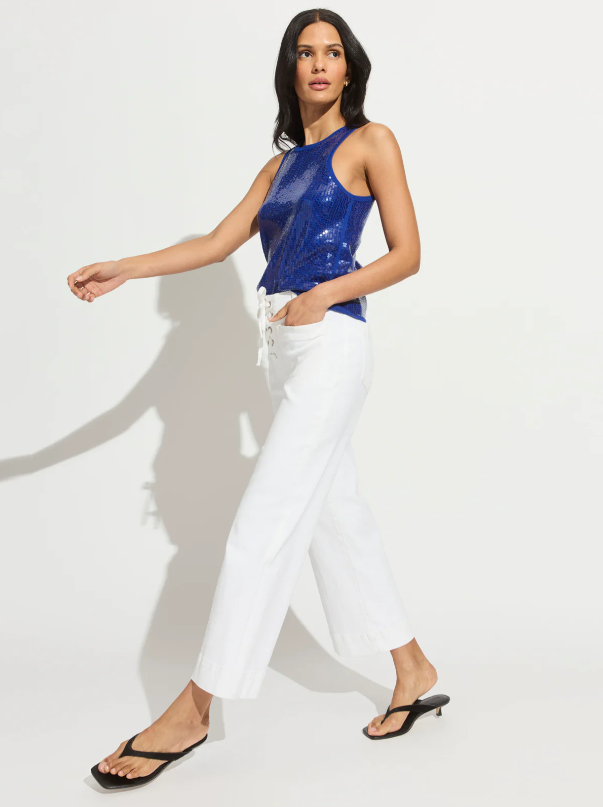 Lace Up Mariner Pants, Chalk