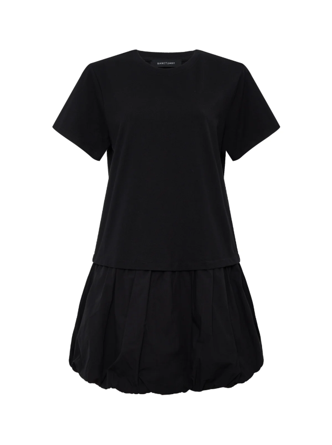 For Keeps Bubble T-Shirt Dress, Black - 13 Hub Lane   |  