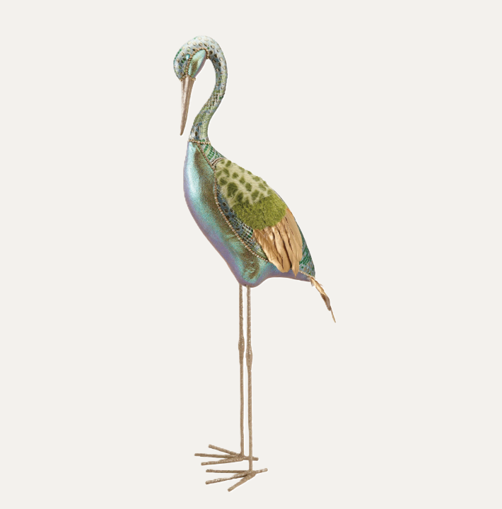 Feather & Jewel-Adorned Crane