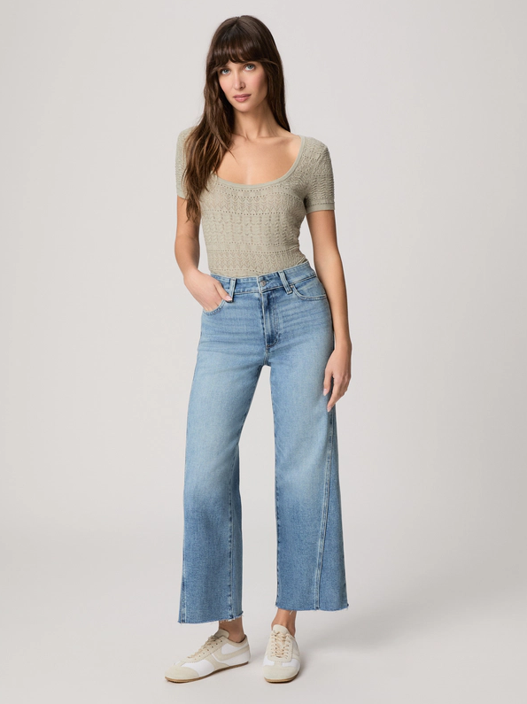 Paige Anessa Wide Leg Jean, Explorer
