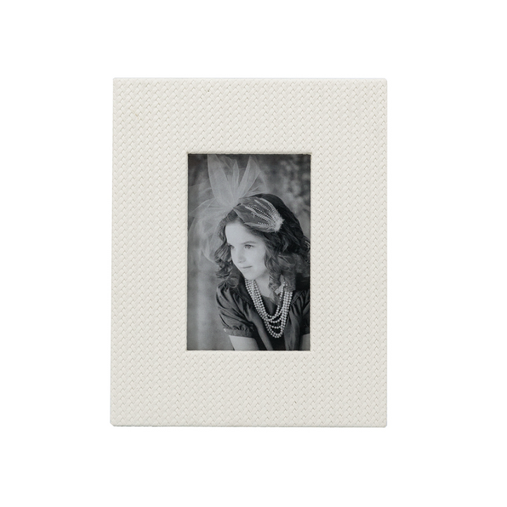 Faux Leather Frame, White - 13 Hub Lane   |  