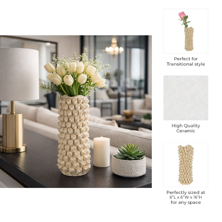 Tateoak Vase, Cream