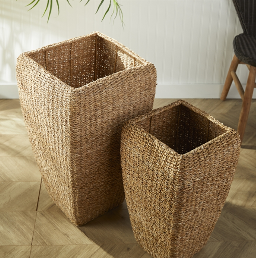 Seagrass Tall Square Planter - Thumbnail 3